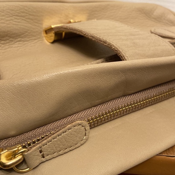 Bardot Rose Women’s Medium Tan Vegan Leather Satchel Shoulder Bag. - Picture 10 of 12